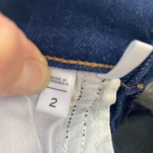 Loft Bootcut Midrise Classic Denim Dark Blue Jeans Size 2 Western Country - Picture 9 of 12